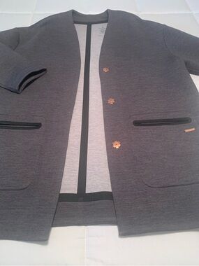 Sweaty Betty, Wool & Polyamide Car Coat M/L in Slate Grey - NWOT